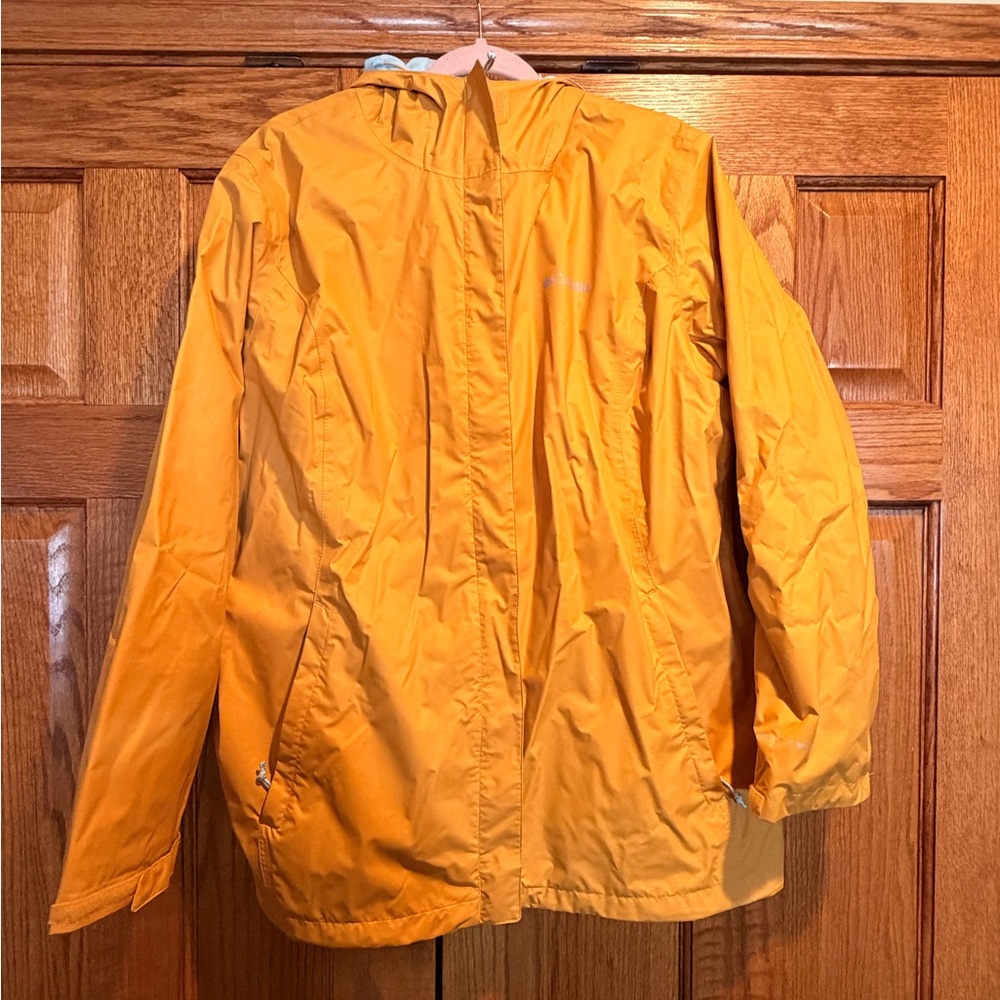 Columbia Bright Yellow Hooded Rain Jacket - Picture 5 of 6
